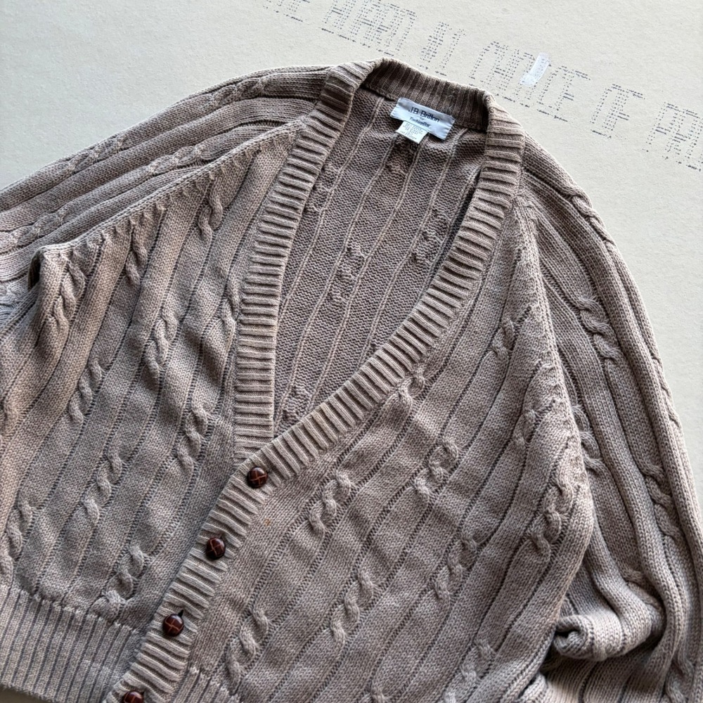 Vintage 90s J.B. Britton Cable Knit Cardigan Sweater
